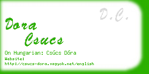 dora csucs business card